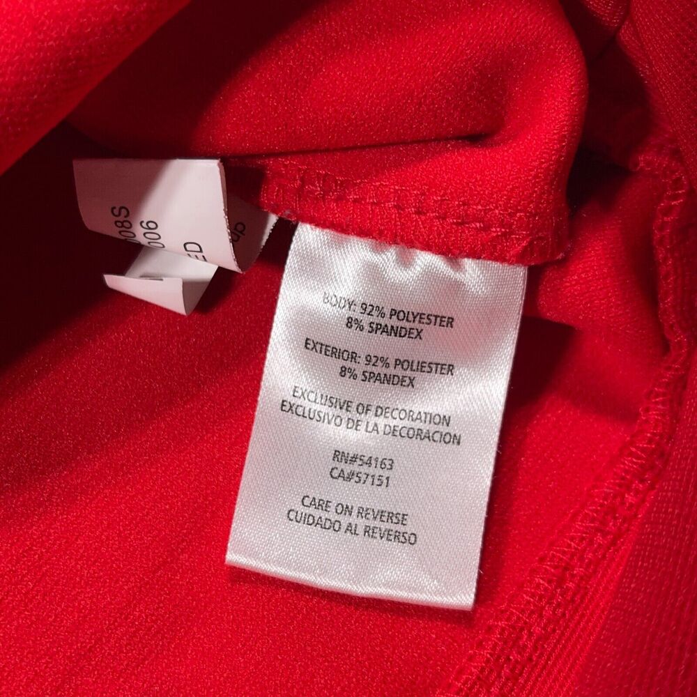 Starter‎ Sweatshirt Women XL Crop Sweater Red SPELLOUT Long Sleeve - Picture 7 of 10